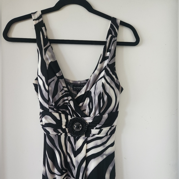 Zebra Print Tank Dress - Picture 4 of 12